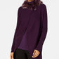 Alfani Women's Faux Fur Trim Convertible Cardigan Purple Size Petite S/M