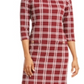 Charter Club Women's Plaid Sheath Dress Cranberry Size -Petite L
