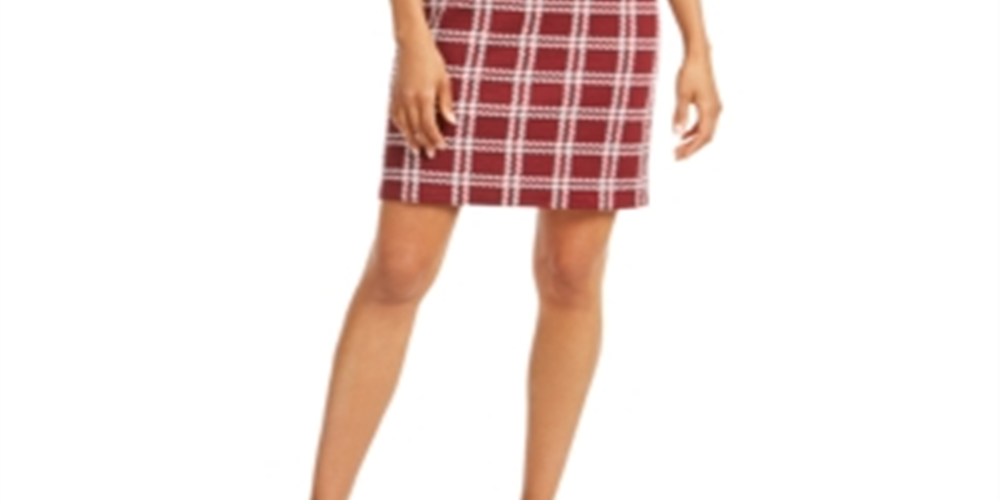 Charter Club Women's Plaid Sheath Dress Cranberry Size -Petite L