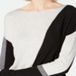 INC International Concepts Women's Colorblocked Sweater Gray Size Petite XL