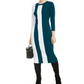 INC International Concepts Women's Colorblocked Sweater Dress Teal/Black Size Petite S/M