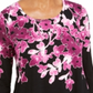 JM Collection Women's Printed Scoop Neck Top Purple Size Small