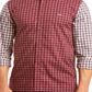 Lacoste Men's Button Down Shirt Plaid Regular Fit Red Size 42