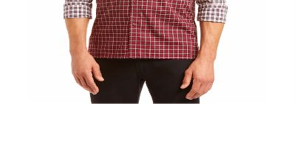 Lacoste Men's Button Down Shirt Plaid Regular Fit Red Size 42