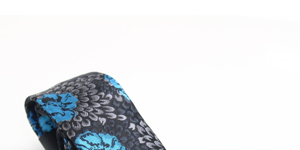 INC International Concepts Men's Floral Slim Neck Tie Blue Size Regular