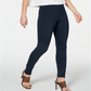 INC International Concepts Women's Shaping Knit Full Length Snakeskin Leggings  Black -Beige Size S
