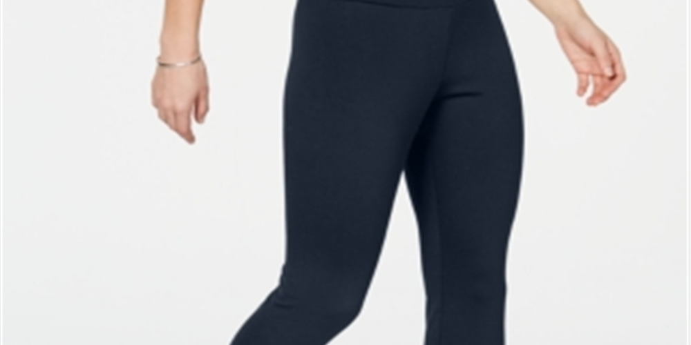 INC International Concepts Women's Shaping Knit Full Length Snakeskin Leggings  Black -Beige Size S