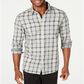 American Rag Men's Plaid Button Down CollarShirt Gray Size Medium