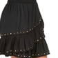 INC International Concepts Women's Studded Smocked Dress Black Size Petite Small
