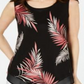 Alfani Women's Embroidered Pointed Hem Top Black Size Petite L