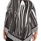 Alfani Women's Plus Asymmetric Animal Print Top Black Size 1X