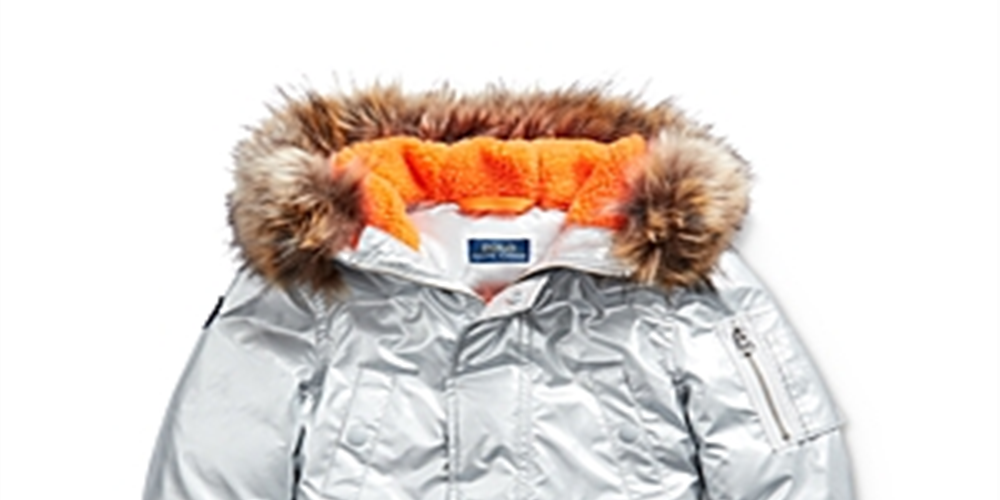 Ralph Lauren Boy's Military Parka Jacket Silver Size 6