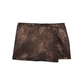 Aqua Girl's Metallic Wrapped Skort Black Size X-Large