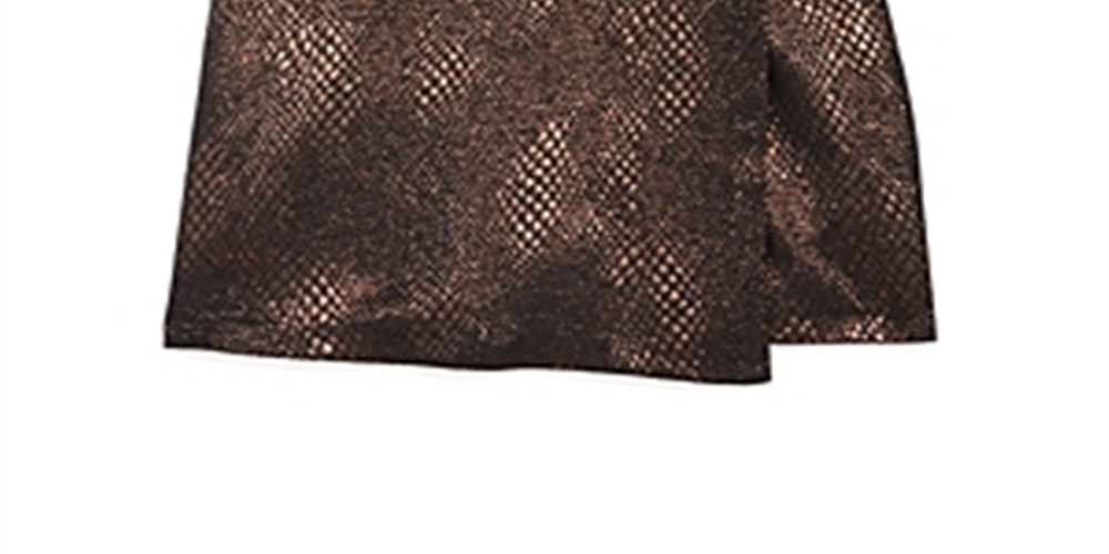 Aqua Girl's Metallic Wrapped Skort Black Size X-Large