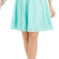 Charter Club Women's Lace Fit & Flare Dress Blue Size Medium