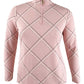 Charter Club Women's Printed Mock Neck Top Pink Size Petite X-Large