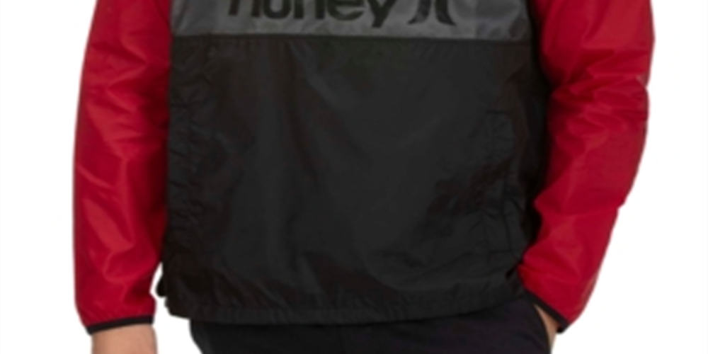 Hurley Men's Siege Anorack Jacket Red Size Large