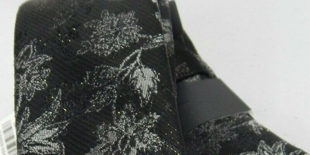INC International Concepts Men's Floral Slim Neck Tie Black Size Regular