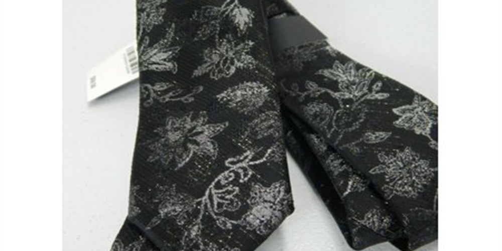INC International Concepts Men's Floral Slim Neck Tie Black Size Regular