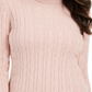 Charter Club Women's Cable Knit Turtleneck Sweater Blush Size Petite S