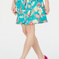 Robbie Bee Women's Floral Sleeveless Scoop Neck Above the Knee Sheath Dress -Green Size Petite Medium