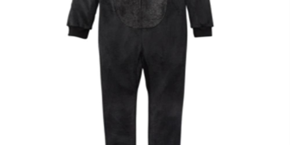 Max & Olivia Little & Big Girl's Cat Coverall Pajama Black Size S
