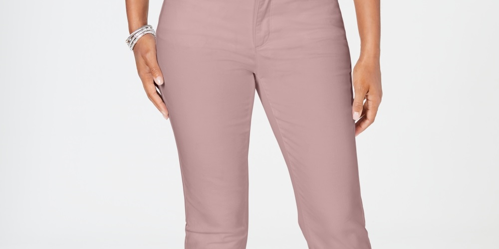Charter Club Women's Lexington Straight Leg Jeans Pink Size 2 Petite