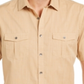 Alfani Men's Warren Textured Short Sleeve Shirt Caramel Size XXX-Large