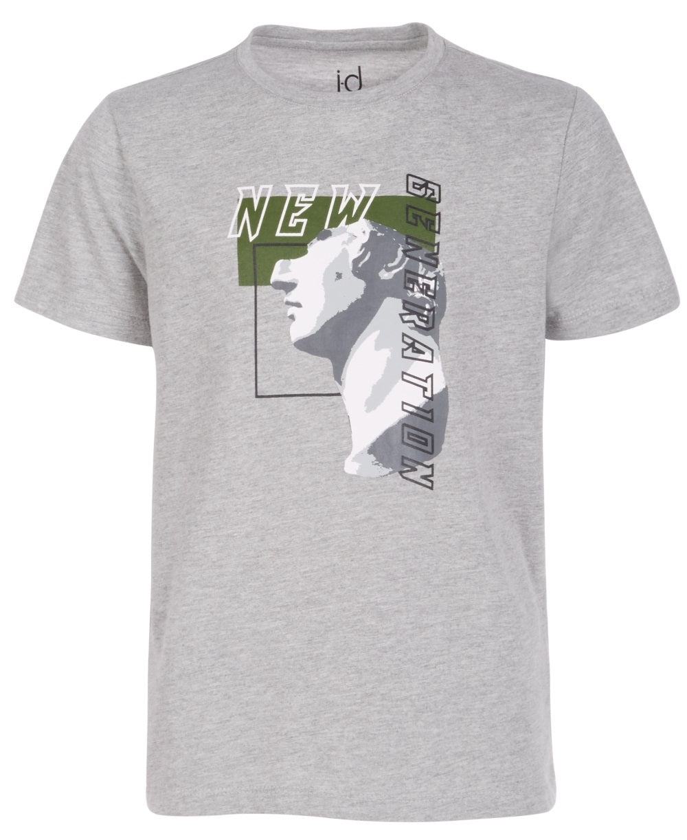 Ideology Big Boys Graphic Print T-Shirt Gray Size X-Large