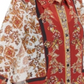INC International Concepts Women's Scarf Print Blouse Orange Size Petite S/M
