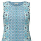 Charter Club Women's Dress Medium Sheath Stretch Printed Blue Size Medium