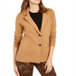 Charter Club Women's Cotton Sweater Blazer Brown Size Petite Small