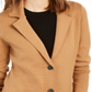 Charter Club Women's Cotton Sweater Blazer Brown Size Petite Small