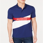 AX Armani Exchange Men's Colorblocked Logo Print Polo Shirt -Navy  Size XXL