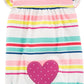 Carter's Baby Girl's Striped Cotton Romper Multi  Size NEWBORN