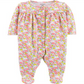Carter's Baby Girl's Floral-Print Cotton Coverall Pink Multi Size 9MOS