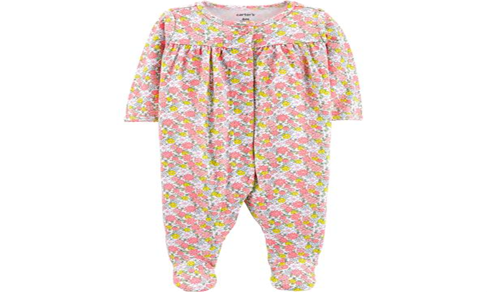 Carter's Baby Girl's Floral-Print Cotton Coverall Pink Multi Size 9MOS
