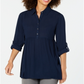 Style & Co Women's Babydoll Tunic Shirt Blue Size PP
