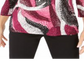 JM Collection Women's Sparkle Dot Printed Jacquard Top Pink Multi Size Petite S