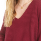 French Connection Women's Millie Mozart Rib V-Neck Sweater Brown Purple Size X-Small