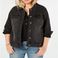 Style & Co Women's Plus Denim Trucker Jacket Black Size 14W