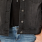 Style & Co Women's Plus Denim Trucker Jacket Black Size 14W