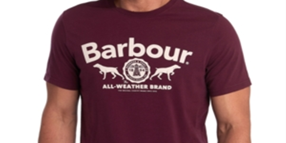 Barbour Men's Max Logo Graphic T-Shirt Red Size XX-Large
