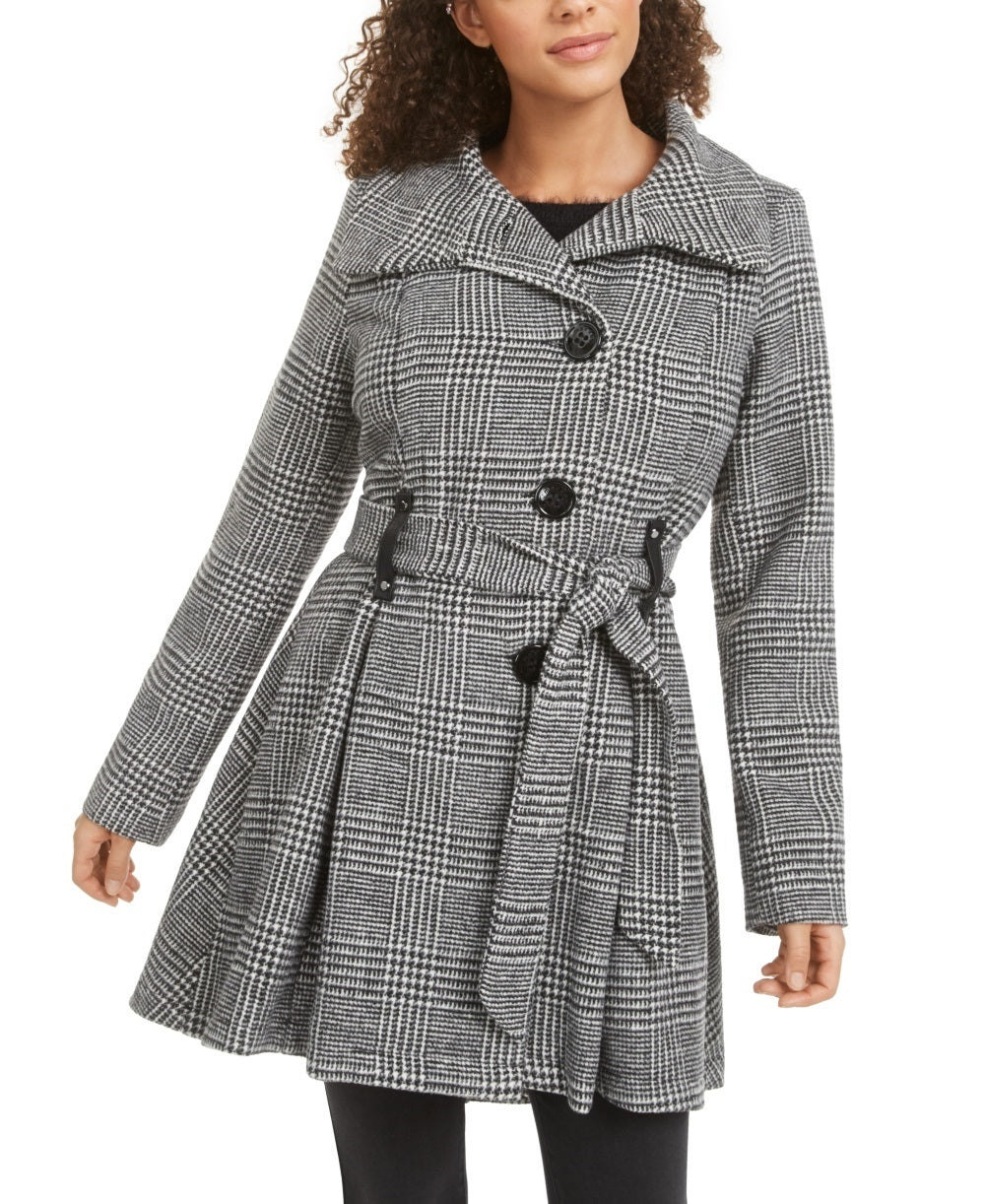 Madden Girl Junior's Drama Skirted Coat Gray Size XX-Large