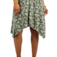 Style & Co Women's Printed Handkerchief Hem Dress Yellow Size Medium