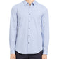 Men's Polka Dot Printed Button Shirt Blue Size L
