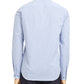 Men's Polka Dot Printed Button Shirt Blue Size L