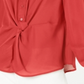 Alfani Women's Twist Front Button up Top Red Size Petite Small