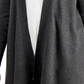 JM Collection Women's Textured Hem Cascade Front Cardigan Gray Size Small