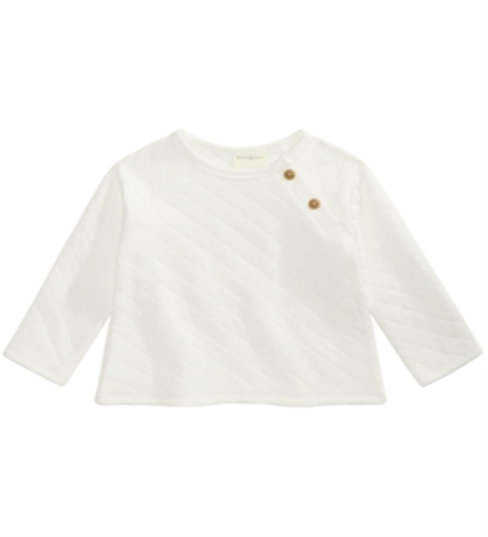 First Impressions Baby Girl's Quilted Sweater White Size 0-3 MOS
